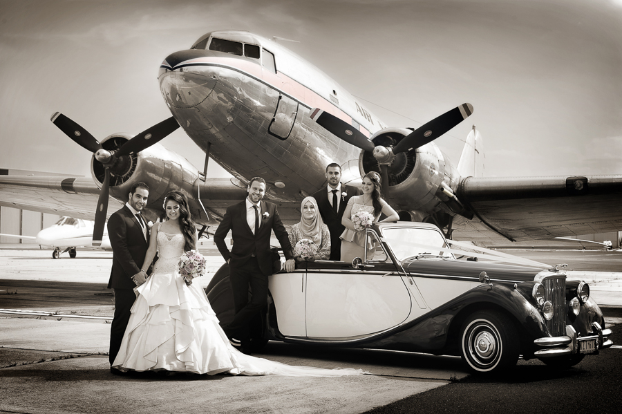 bridal party aeroplane
